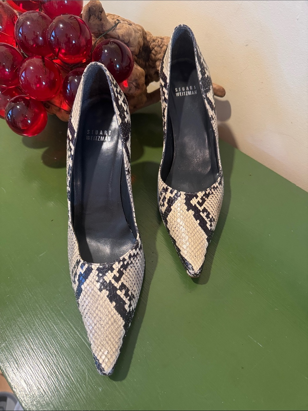 Stuart Weitzman snakeskin shoes